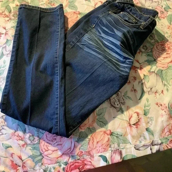 Phat Fashion Dark Blue Womens Jeans Silver Label Size 9 Juniors - Picture 2 of 7